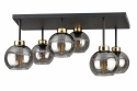 Lampa sufitowa 6xE27 Nessa Gold/Smoky