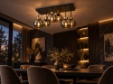 Lampa sufitowa 6xE27 Nessa Gold/Smoky