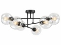 Lampa sufitowa 6xE27 VASCO BLACK/CLEAR