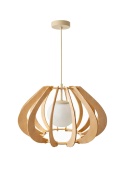 Lampa wisząca 1xE14 Alva Natural/Latte