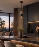 Lampa wisząca 1xE27 LUCE BLACK SILVER