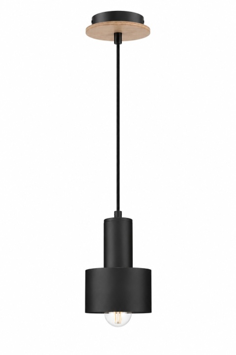 Lampa wisząca 1xE27 LUCE BLACK WOOD