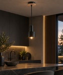 Lampa wisząca 1xE27 LUCE BLACK WOOD