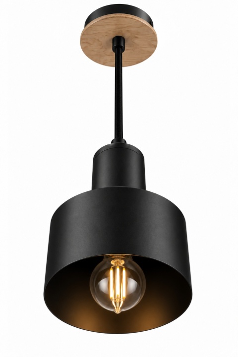 Lampa wisząca 1xE27 LUCE BLACK WOOD