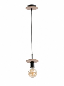 Lampa wisząca 1xE27 SATURN NATURAL/BLACK