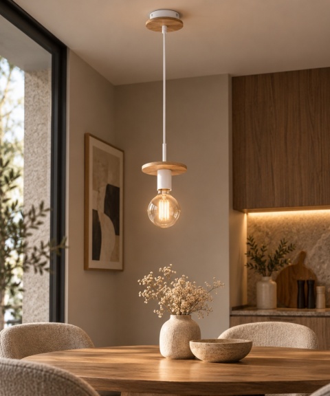 Lampa wisząca 1xE27 SATURN NATURAL