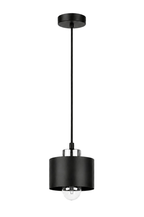Lampa wisząca 1xE27 SIMPLY BLACK/SILVER