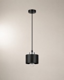 Pendant lamp 1xE27 SIMPLY BLACK/SILVER