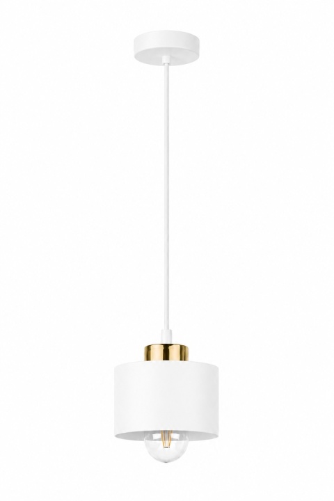 Pendant lamp 1xE27 SIMPLY WHITE/GOLD
