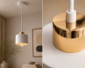 Lampa wisząca 1xE27 SIMPLY WHITE/GOLD
