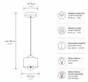Lampa wisząca 1xE27 SIMPLY WHITE