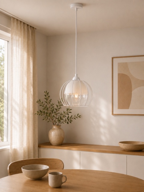 Pendant lamp 1xE27 SOLO WHITE