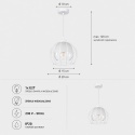 Pendant lamp 1xE27 SOLO WHITE