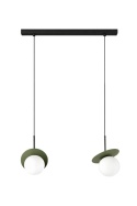 Lampa wisząca 2xE14 Aura Black/Khaki