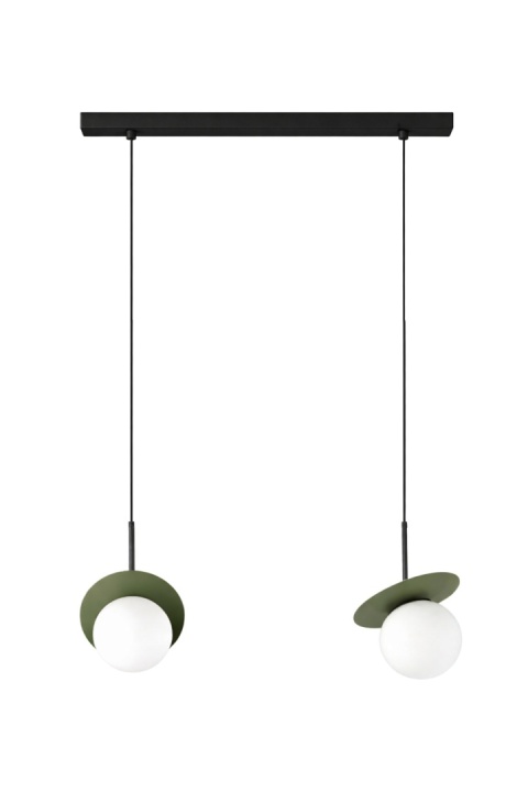 Lampa wisząca 2xE14 Aura Black/Khaki