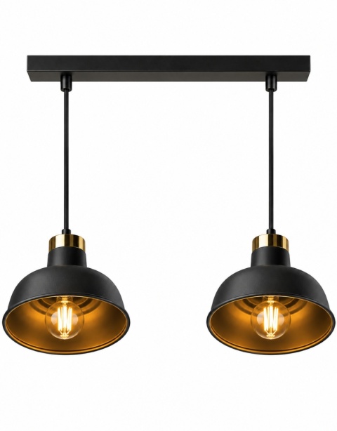 Pendant lamp 2xE27 HEBE BLACK