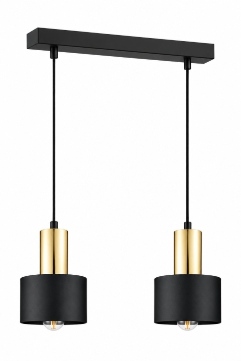 Lampa wisząca 2xE27 LUCE BLACK GOLD