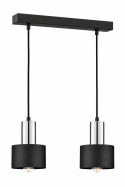 Pendant lamp 2xE27 LUCE BLACK SILVER