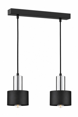Lampa wisząca 2xE27 LUCE BLACK SILVER