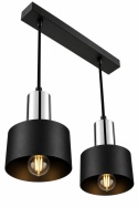 Pendant lamp 2xE27 LUCE BLACK SILVER
