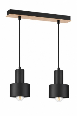 Lampa wisząca 2xE27 LUCE BLACK WOOD