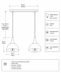 Lampa wisząca 2xE27 Rea Gold