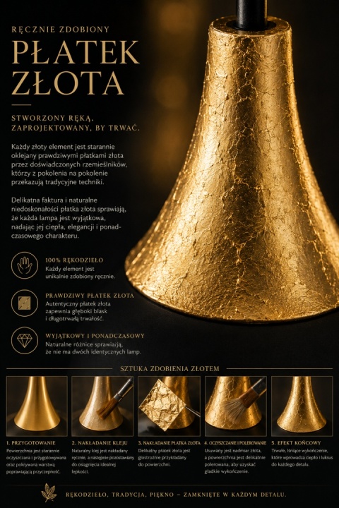 Lampa wisząca 2xE27 Rea Gold