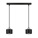 Pendant lamp 2xE27 SIMPLY BLACK/SILVER