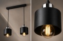 Pendant lamp 2xE27 SIMPLY BLACK/SILVER