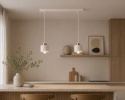 Lampa wisząca 2xE27 SIMPLY WHITE/GOLD