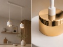 Lampa wisząca 2xE27 SIMPLY WHITE/GOLD