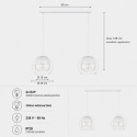 Pendant lamp 2xE27 SOLO WHITE
