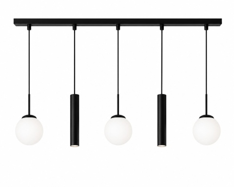 Lampa wisząca 3xE14 + 2xGU10 Mondi Black