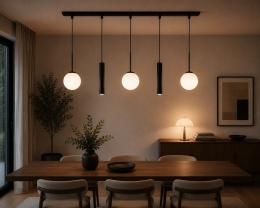 Lampa wisząca 3xE14 + 2xGU10 Mondi Black