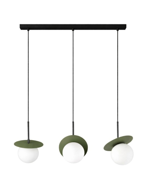 Pendant lamp 3xE14 Aura Black/Khaki
