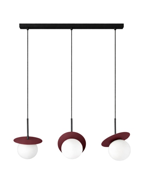 Pendant lamp 3xE14 Aura Black/Wine