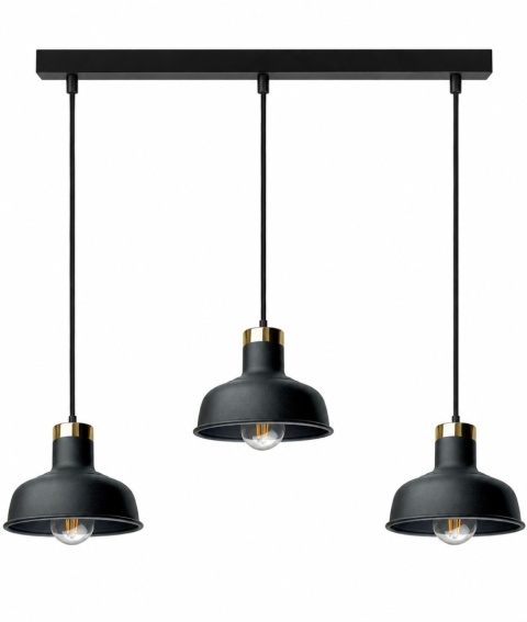 Lampa wisząca 3xE27 HEBE BLACK