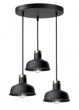 Lampa wisząca 3xE27 HEBE BLACK