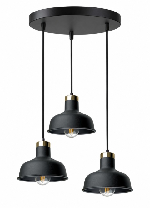 Lampa wisząca 3xE27 HEBE BLACK