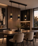 Lampa wisząca 3xE27 LUCE BLACK GOLD