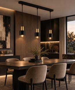 Lampa wisząca 3xE27 LUCE BLACK GOLD