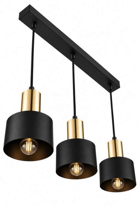 Lampa wisząca 3xE27 LUCE BLACK GOLD