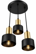 Lampa wisząca 3xE27 LUCE BLACK GOLD