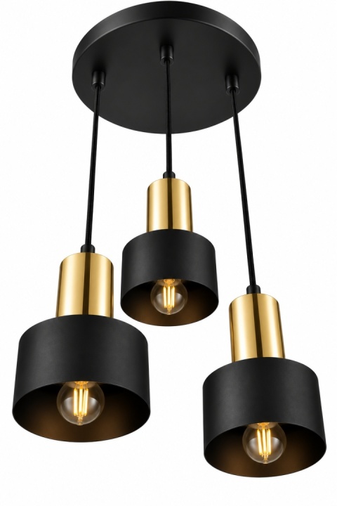 Lampa wisząca 3xE27 LUCE BLACK GOLD