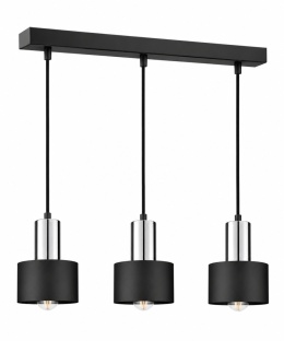 Lampa wisząca 3xE27 LUCE BLACK SILVER