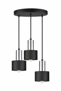 Pendant lamp 3xE27 LUCE BLACK SILVER