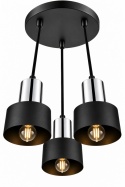 Pendant lamp 3xE27 LUCE BLACK SILVER