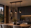 Pendant lamp 3xE27 LUCE BLACK WOOD