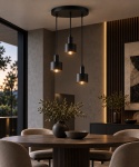 Pendant lamp 3xE27 LUCE BLACK