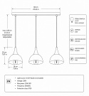 Lampa wisząca 3xE27 Rea Gold